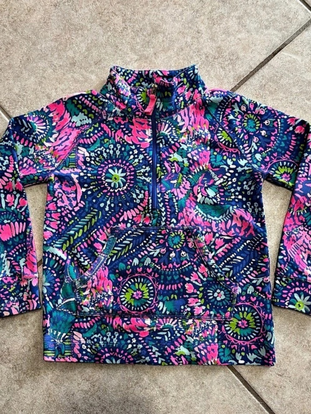Lily Pulitzer Girls 5T Floral Pullover Jacket